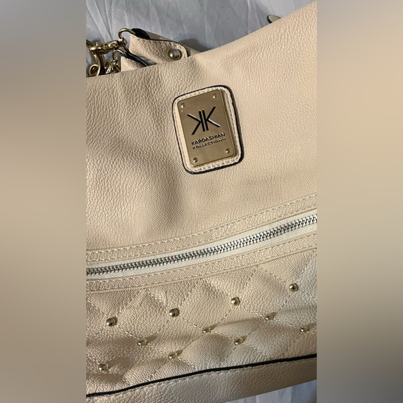 Kim Kardashian Kardashian Kollection Bag Off White Studded Bottom - Picture 7 of 8